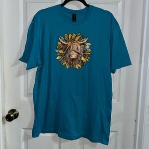 NWOT Handcrafted Highland Cow Shirt